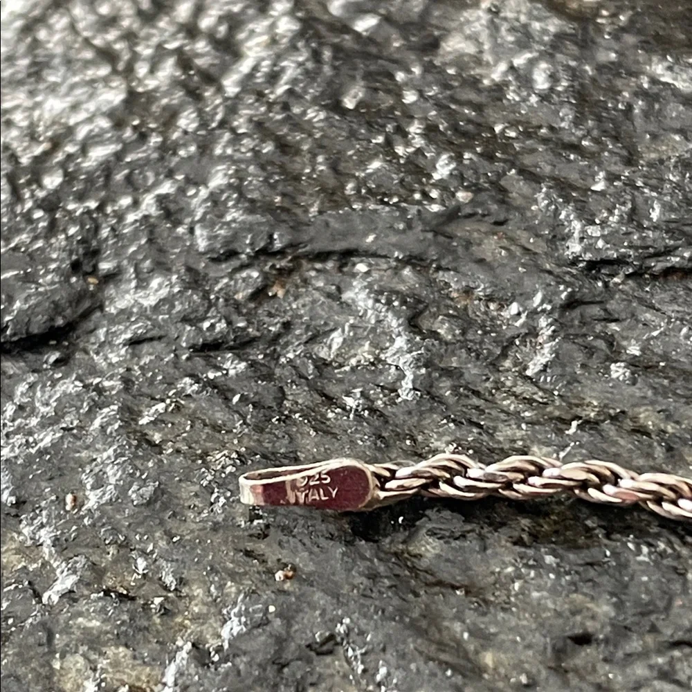 Vintage Sterling 22” Twist Rope Chain